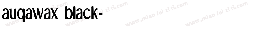 auqawax black字体转换